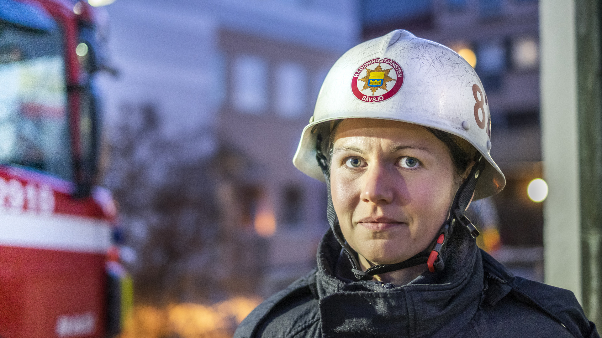 Veronika Ahnstedt är deltidsbrandman i Stockaryd