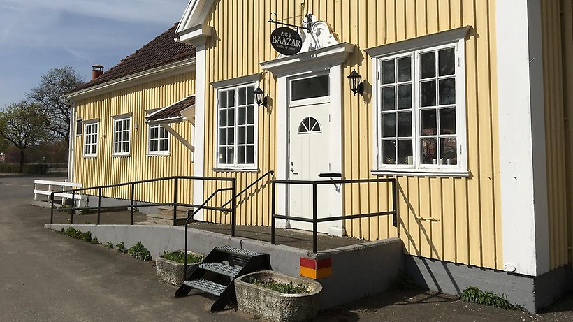 Framsidan av byggnaden